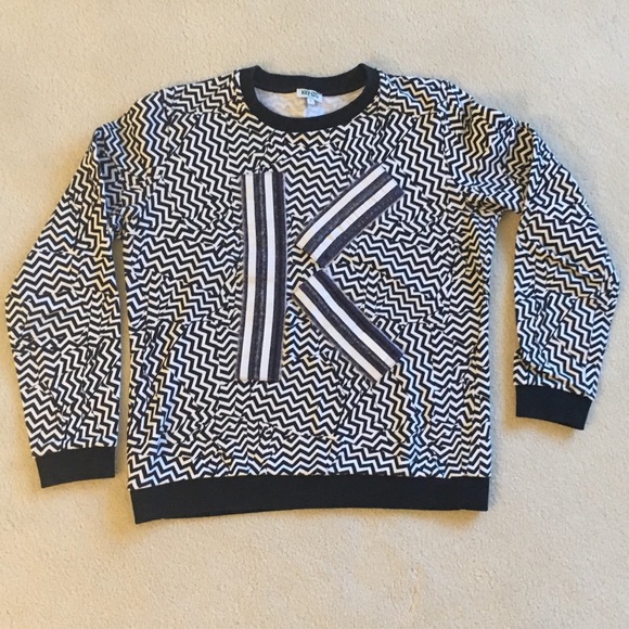 Kenzo Tops - Kenzo K Broken Floor sweatshirt, L, black & white